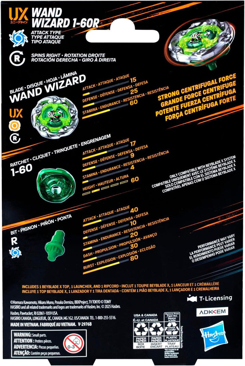 Wand Wizard Rod 1-60R Beyblade X Starter Set