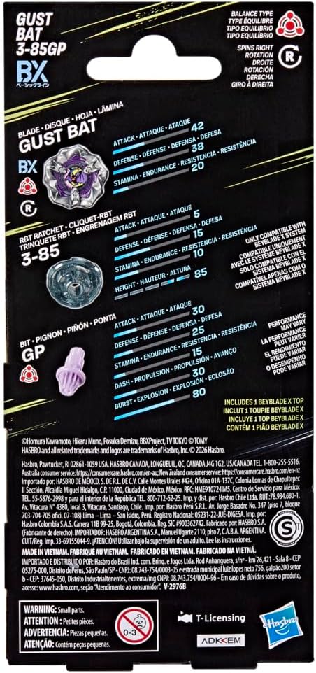 Beyblade X Gust Bat 3-85GP BX Booster Pack