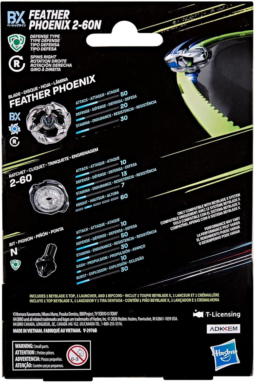 Beyblade X Feather Phoenix 2-60N BX Starter Pack